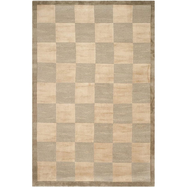 Safavieh Tibetan Hand Knotted Medium Rectangular Area Rug Green & Beige - 5 x 7 ft. 6 in. TB005A-5 - main